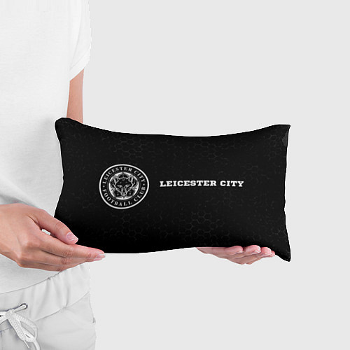 Подушка-антистресс Leicester City sport на темном фоне по-горизонтали / 3D-принт – фото 3