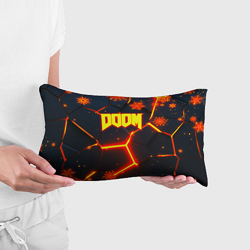 Подушка-антистресс Doom плиты лого в огне / 3D-принт – фото 3