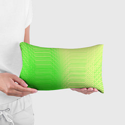 Подушка-антистресс Зелёные градиентные линии, цвет: 3D-принт — фото 2