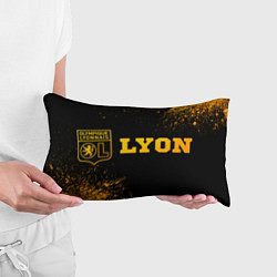 Подушка-антистресс Lyon - gold gradient по-горизонтали, цвет: 3D-принт — фото 2