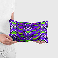 Подушка-антистресс Техно броня фиолетово-зелёная, цвет: 3D-принт — фото 2