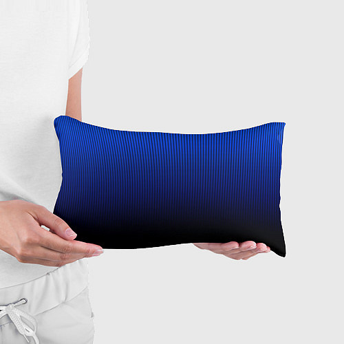 Подушка-антистресс Полосатый градиент сине-чёрный / 3D-принт – фото 3
