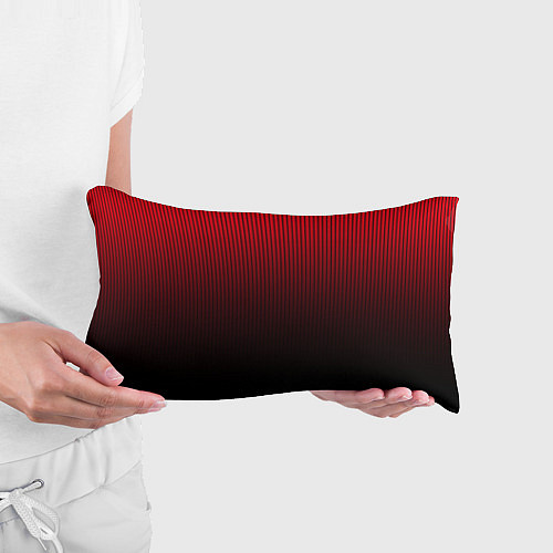 Подушка-антистресс Красно-чёрный градиент в полоску / 3D-принт – фото 3
