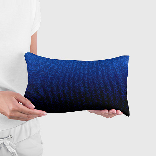 Подушка-антистресс Градиент мелкая мозаика сине-чёрный / 3D-принт – фото 3