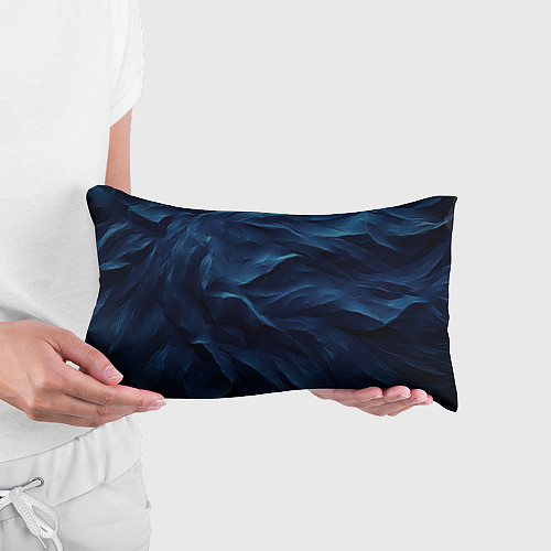 Подушка-антистресс Синие глубокие абстрактные волны / 3D-принт – фото 3