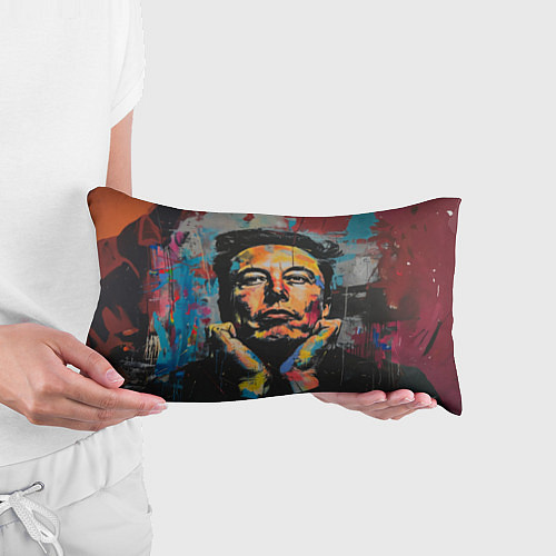 Подушка-антистресс Илон Маск граффити портрет / 3D-принт – фото 3
