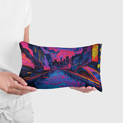 Подушка-антистресс Город в психоделических цветах, цвет: 3D-принт — фото 2