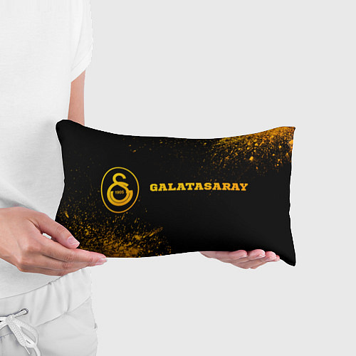 Подушка-антистресс Galatasaray - gold gradient по-горизонтали / 3D-принт – фото 3