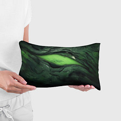 Подушка-антистресс Разрез на зеленой абстракции, цвет: 3D-принт — фото 2