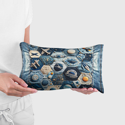 Подушка-антистресс Пэчворк с авиацией / 3D-принт – фото 3