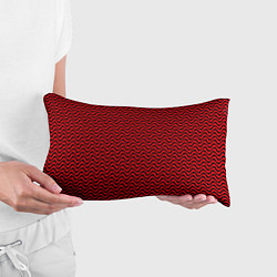 Подушка-антистресс Чёрно-красный искажённые полосы, цвет: 3D-принт — фото 2