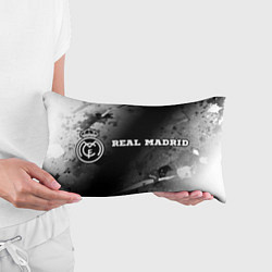 Подушка-антистресс Real Madrid sport на темном фоне по-горизонтали, цвет: 3D-принт — фото 2