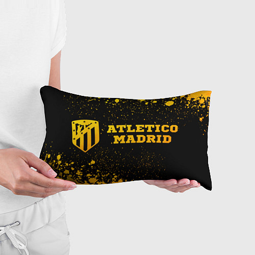 Подушка-антистресс Atletico Madrid - gold gradient по-горизонтали / 3D-принт – фото 3