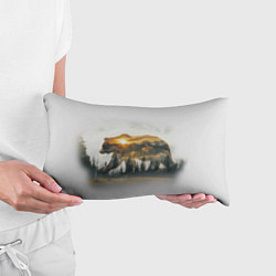 Подушка-антистресс Медведь и абстрактный лес, цвет: 3D-принт — фото 2