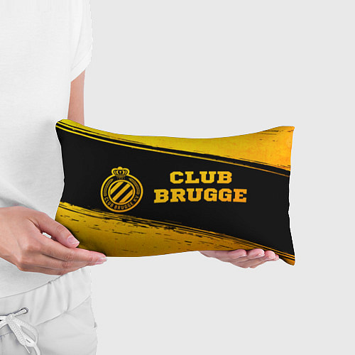 Подушка-антистресс Club Brugge - gold gradient по-горизонтали / 3D-принт – фото 3