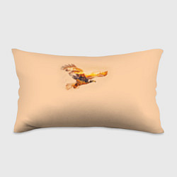 Подушка-антистресс Летящий орел и пейзаж на закате, цвет: 3D-принт