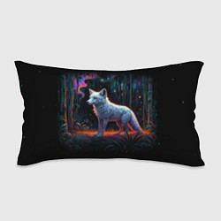 Подушка-антистресс Белая лисица на фоне волшебного леса, цвет: 3D-принт