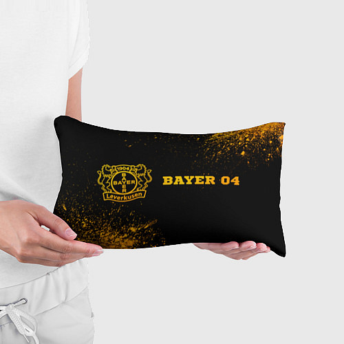 Подушка-антистресс Bayer 04 - gold gradient по-горизонтали / 3D-принт – фото 3