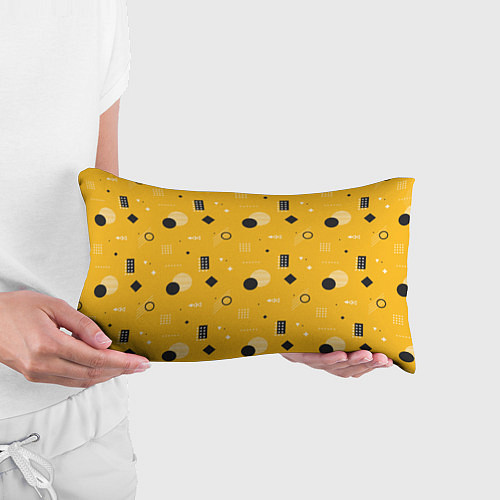 Подушка-антистресс Геометрия в стиле мемфис на желтом / 3D-принт – фото 3