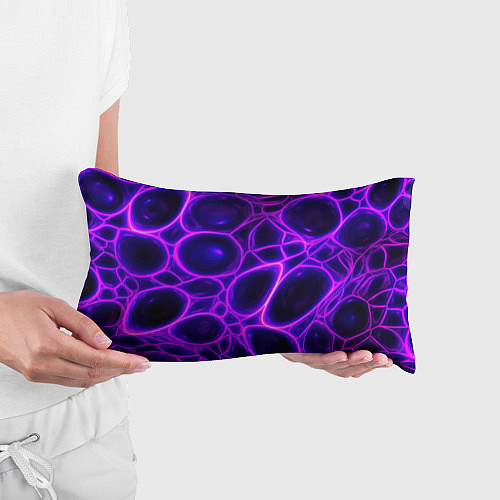 Подушка-антистресс Фиолетовы неоновые соты / 3D-принт – фото 3