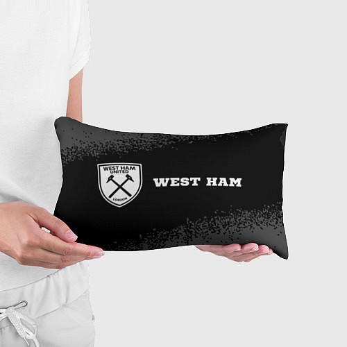 Подушка-антистресс West Ham sport на темном фоне по-горизонтали / 3D-принт – фото 3