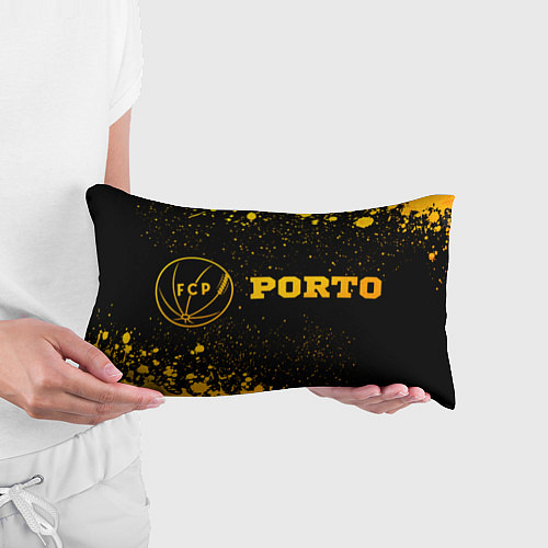 Подушка-антистресс Porto - gold gradient по-горизонтали / 3D-принт – фото 3