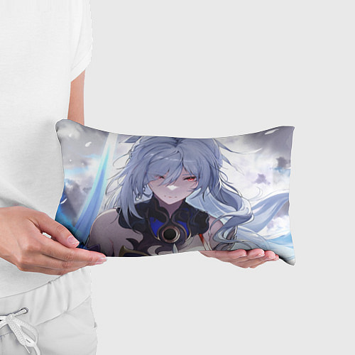 Подушка-антистресс Honkai Star Rail Jingliu white / 3D-принт – фото 3