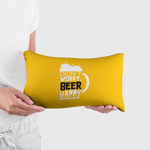 Подушка-антистресс Dont worry be happy - beer / 3D-принт – фото 3