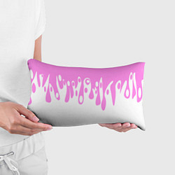 Подушка-антистресс Потеки розовой краски на белом, цвет: 3D-принт — фото 2