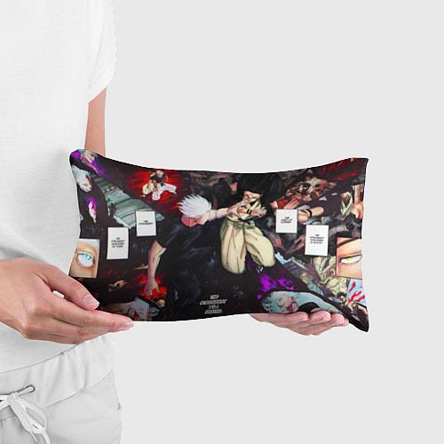 Подушка-антистресс Сукуна против годжо в цвете - Магическая битва / 3D-принт – фото 3