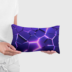 Подушка-антистресс Фиолетовые плиты с розовым свечением, цвет: 3D-принт — фото 2