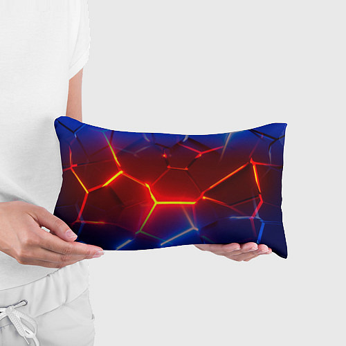 Подушка-антистресс Светящиеся лавой неоновые плиты в разломе / 3D-принт – фото 3