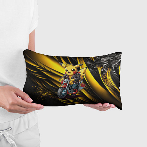 Подушка-антистресс Пикачу на красном мотоцикле / 3D-принт – фото 3