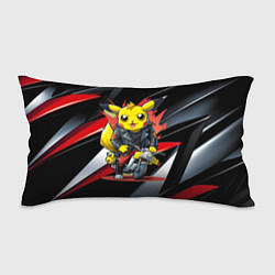 Подушка-антистресс Пикачу байкер на мотоцикле, цвет: 3D-принт