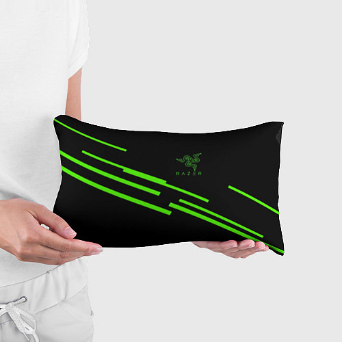 Подушка-антистресс Razer line green / 3D-принт – фото 3