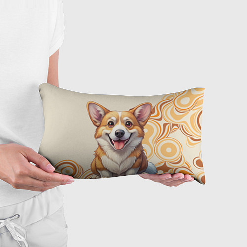 Подушка-антистресс Милый улыбающийся корги - big picture / 3D-принт – фото 3