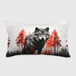 Подушка-антистресс Одинокий волк среди леса