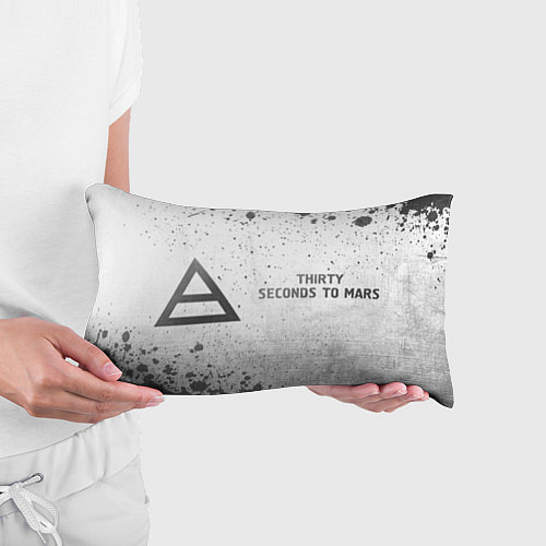 Подушка-антистресс Thirty Seconds to Mars - white gradient по-горизон / 3D-принт – фото 3