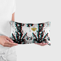 Подушка-антистресс Герб РФ глитч краски, цвет: 3D-принт — фото 2