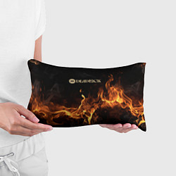 Подушка-антистресс Deadlock logo на фоне огня, цвет: 3D-принт — фото 2