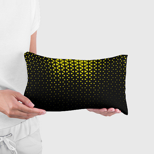 Подушка-антистресс Геометрический градиент - чёрно-жёлтый / 3D-принт – фото 3