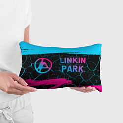 Подушка-антистресс Linkin Park 2024 - neon gradient по-горизонтали, цвет: 3D-принт — фото 2