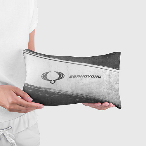 Подушка-антистресс SsangYong - white gradient по-горизонтали / 3D-принт – фото 3