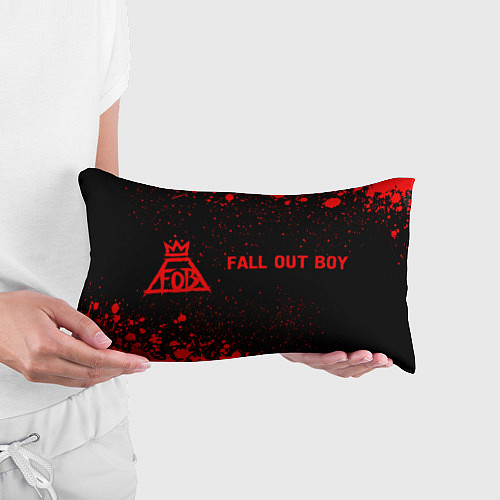 Подушка-антистресс Fall Out Boy - red gradient по-горизонтали / 3D-принт – фото 3