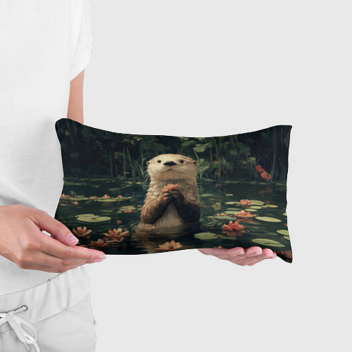Подушка-антистресс Выдра в лесном пруду / 3D-принт – фото 3