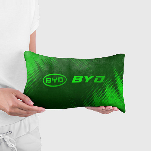 Подушка-антистресс BYD - green gradient по-горизонтали / 3D-принт – фото 3