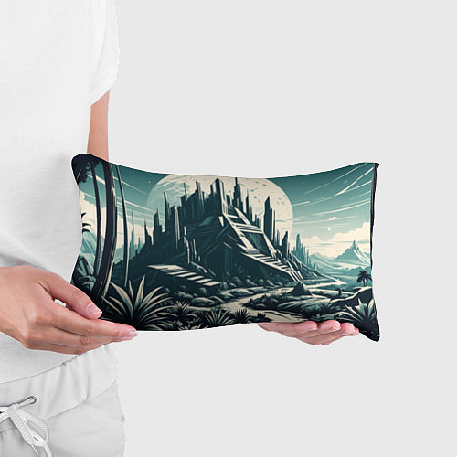 Подушка-антистресс Фантастика город / 3D-принт – фото 3