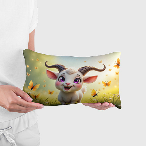 Подушка-антистресс Козлёнок на лугу / 3D-принт – фото 3