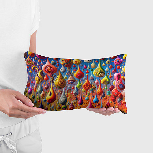 Подушка-антистресс Фантазийные абстрактные капли - нейроарт / 3D-принт – фото 3