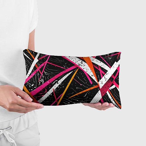 Подушка-антистресс Разноцветные праздничные линии / 3D-принт – фото 3